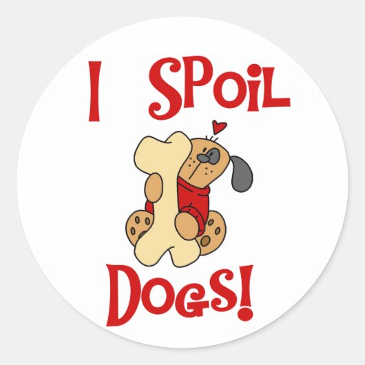 Ik verwen honden ronde sticker (Voorkant)