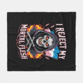 Ik Verwerp Mijn Sterfelijk Vlees Trans Transgender Fleece Deken (Voorkant (Horizontaal))