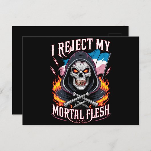 Ik verwerp mijn Transgender Transgender LGBTQ Briefkaart (Voorkant / Achterkant)