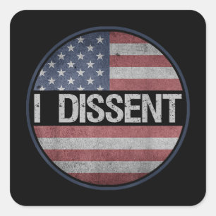Ik verwerp Quote Amerikaanse vlag Mannen Vrouwen - Vierkante Sticker
