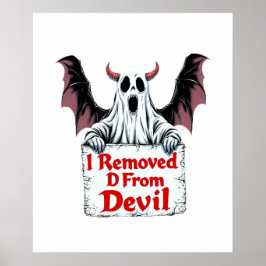 Ik verwijderde D uit Devil - Dark Fantasy Gothic Poster
