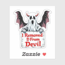 Ik verwijderde D uit Devil - Dark Fantasy Gothic Sticker