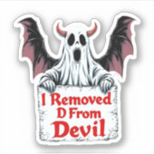 Ik verwijderde D uit Devil - Dark Fantasy Gothic Sticker (Voorkant)
