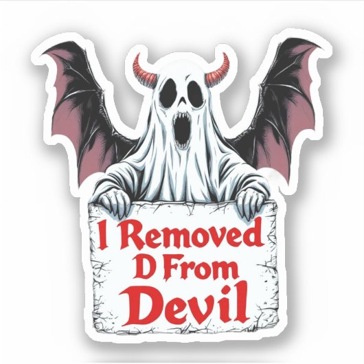 Ik verwijderde D uit Devil - Dark Fantasy Gothic Sticker (Voorkant)