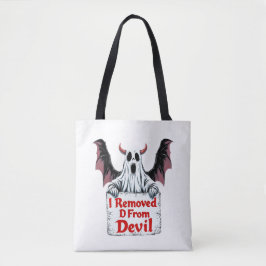 Ik verwijderde D uit Devil - Dark Fantasy Gothic Tote Bag