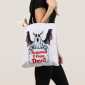 Ik verwijderde D uit Devil - Dark Fantasy Gothic Tote Bag (Dichtbij)