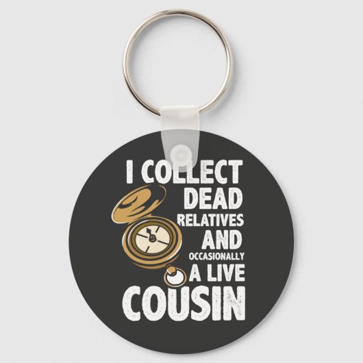 Ik verzamel dode familieleden genealogie histopie sleutelhanger (Voorkant)