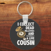 Ik verzamel dode familieleden genealogie histopie sleutelhanger (Voorkant)