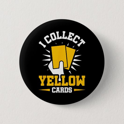 Ik Verzamel Gele Kaarten Ronde Button 5,7 Cm (Voorkant)