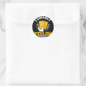 Ik verzamel gele kaarten ronde sticker (Tas)