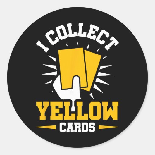 Ik Verzamel Gele Kaarten Ronde Sticker (Voorkant)