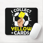 Ik Verzamel Gele Kaarten Voetbal Muismat (Met muis)