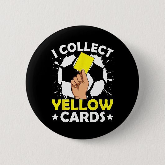 Ik Verzamel Gele Kaarten Voetbal Ronde Button 5,7 Cm (Voorkant)