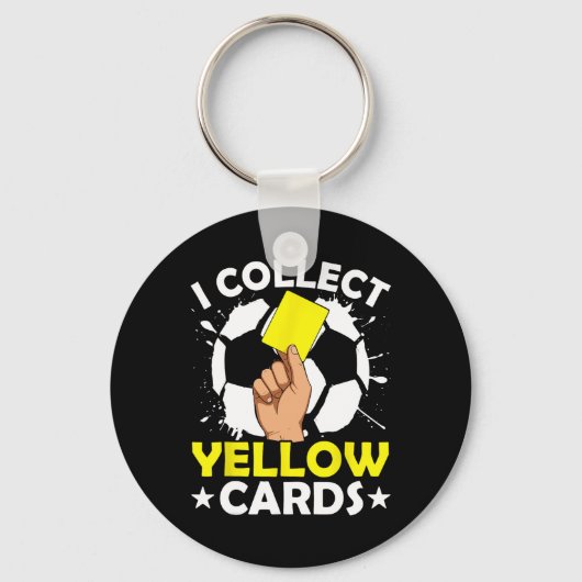 Ik Verzamel Gele Kaarten Voetbal Sleutelhanger (Voorkant)