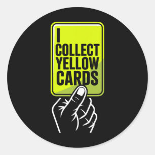 Ik Verzamel Gele Kaarten Voetbalspeler Fan Keeper Ronde Sticker