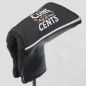 Ik verzamel munten omdat ze centen verzamelen golfheadcover (3/4 voorkant)