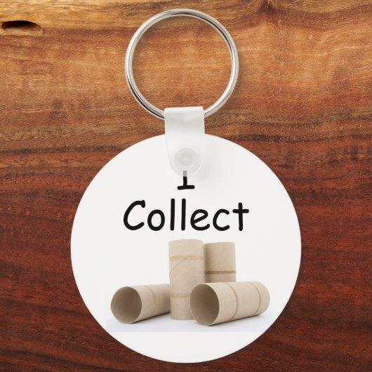 Ik verzamel sleutelhanger voor toiletpapier (Voorkant)