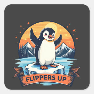 Ik verzet me tegen de pinguïns die tegen Trump zij Vierkante Sticker