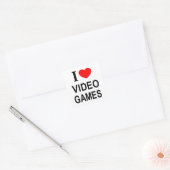 IK ❤️ VIDEOSPELLEN IK HOU VAN VIDEOSPELLEN IK HART VIERKANTE STICKER (Envelop)