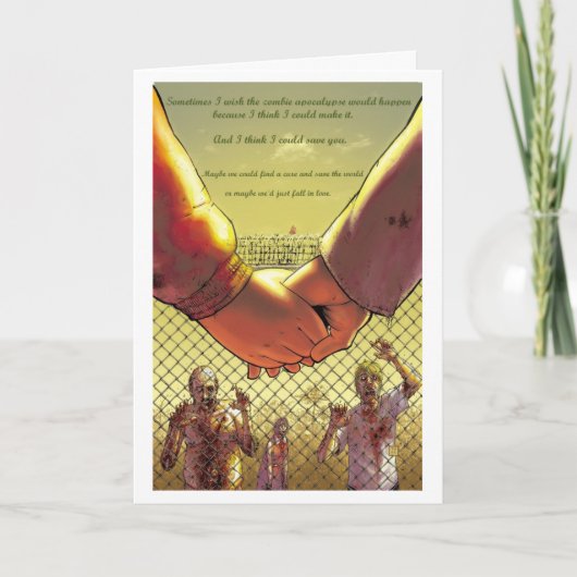 Ik viel in liefde bij de zombieapocalyps kaart (Voorkant)