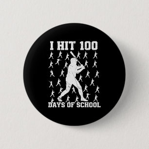 Ik vier 100 dagen school honkbal jongen ronde button 5,7 cm