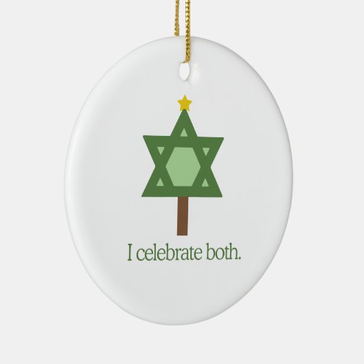 Ik vier beide keramisch ornament (Rechts)