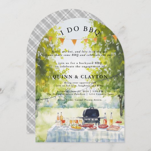 Ik vier de BBQ-samenkomst Kaart (Voorkant / Achterkant)