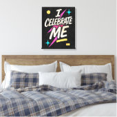 Ik vier mezelf canvas afdruk (Insitu (Slaapkamer))