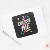 Ik vier mezelf vierkante sticker (Envelop)