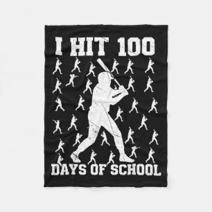 Ik vierde 100 dagen school baseball jongen fleece deken