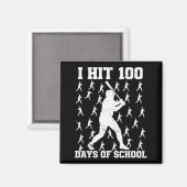 Ik vierde 100 dagen school Baseball Jongen Magneet (Voorkant / Achterkant)