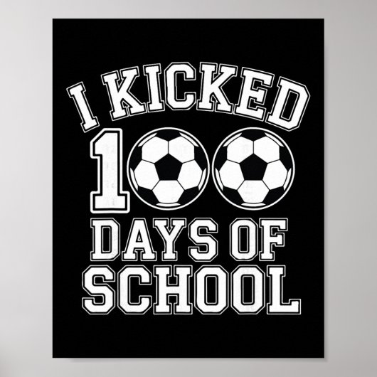 Ik vierde 100 dagen school jongens kinderen studen poster (Voorkant)