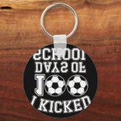 Ik vierde 100 dagen school jongens kinderen studen sleutelhanger (Voorkant)