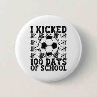 Ik Vierde 100 Dagen School Voetbal 100ste Dag Spor Ronde Button 5,7 Cm