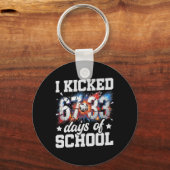 Ik vierde 100 dagen school voetbal 100ste dag van sleutelhanger (Voorkant)