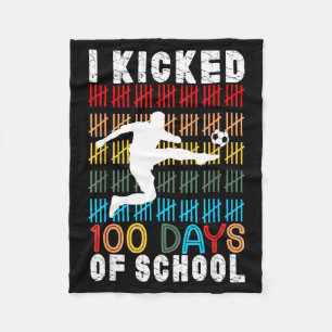 Ik Vierde 100 Dagen School Voetbal 100ste Dagen Le Fleece Deken
