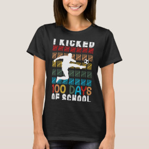 Ik Vierde 100 Dagen School Voetbal 100ste Dagen Le T-shirt