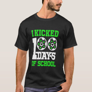 Ik Vierde 100 Dagen School Voetbal Jongens Meisjes T-shirt