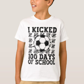 Ik vierde 100 dagen schoolvoetbal 100e dag sport t-shirt
