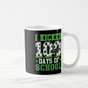 Ik Vierde 100 Dagen Schoolvoetbal 100ste Dag Jonge Koffiemok