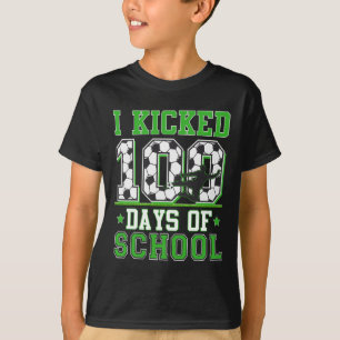 Ik Vierde 100 Dagen Schoolvoetbal 100ste Dag Jonge T-shirt