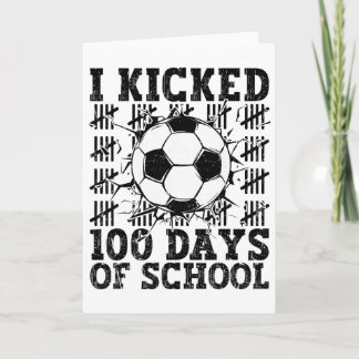 Ik vierde 100 dagen schoolvoetbal 100ste dag sport kaart