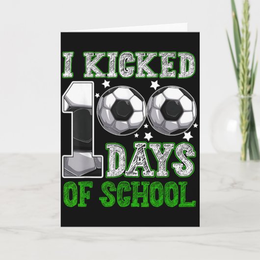 Ik vierde 100 dagen schoolvoetbal drip grappige jo kaart (Voorkant)
