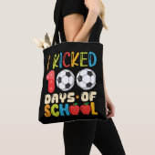 Ik vierde 100 dagen schoolvoetbalfan tote bag (Dichtbij)