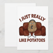 Ik vind aardappelen gewoon echt leuk - Cute Potato Feestdagenkaart (Voorkant / Achterkant)