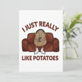 Ik vind aardappelen gewoon echt leuk - Cute Potato Feestdagenkaart (Staand voorkant)