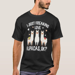 Ik vind Alpaca's echt leuk Kinderen Meisje Vrouwen T-shirt
