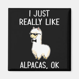 Ik vind alpaca's gewoon echt leuk, Oké_ Lama Alpac Magneet
