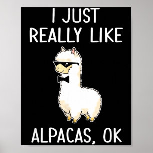 Ik vind alpaca's gewoon echt leuk, Oké_ Lama Alpac Poster