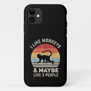 Ik vind apen leuk & misschien 3 mensen Grappige Re Case-Mate iPhone Case